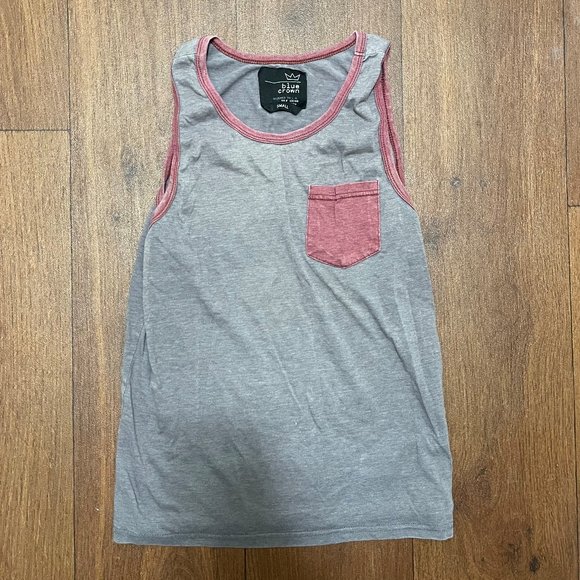 Men's Grey Pocket Tank Top - Picture 1 of 4